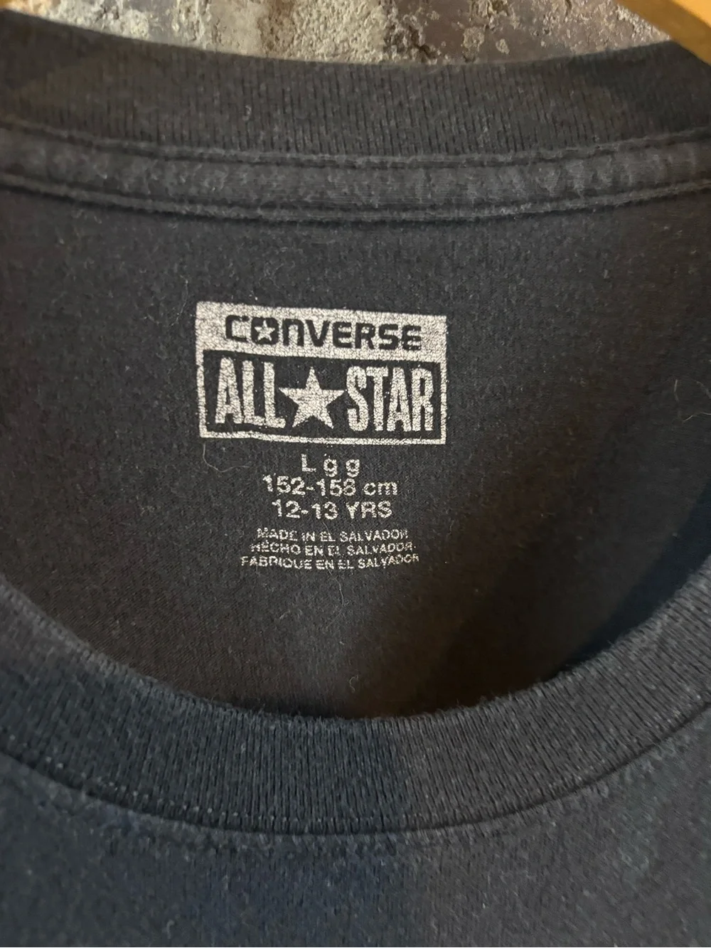 Converse Black Girls' Star Logo Short Sleeve Tee